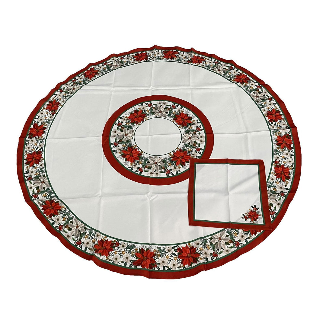 JG MANTEL C/SERVILLETA 7PZ 174X174X0.2CM - Barakah Home Store