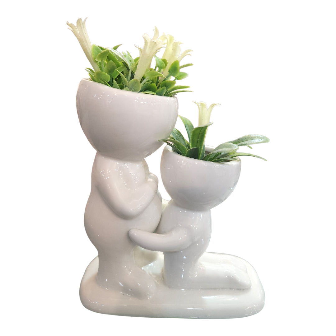 PLANTA ARTIFICIAL CON POTE 18.5X14X7CM