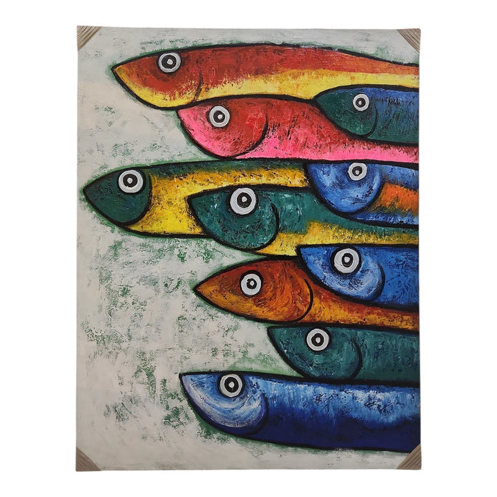 PINTURA LONA PEZ 90X70CM