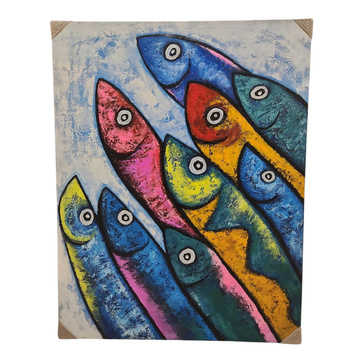 PINTURA LONA PEZ 90X70CM