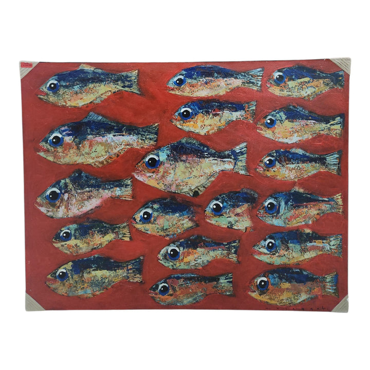 PINTURA OLEO PESCADO DE TINGGAL 90X70CM