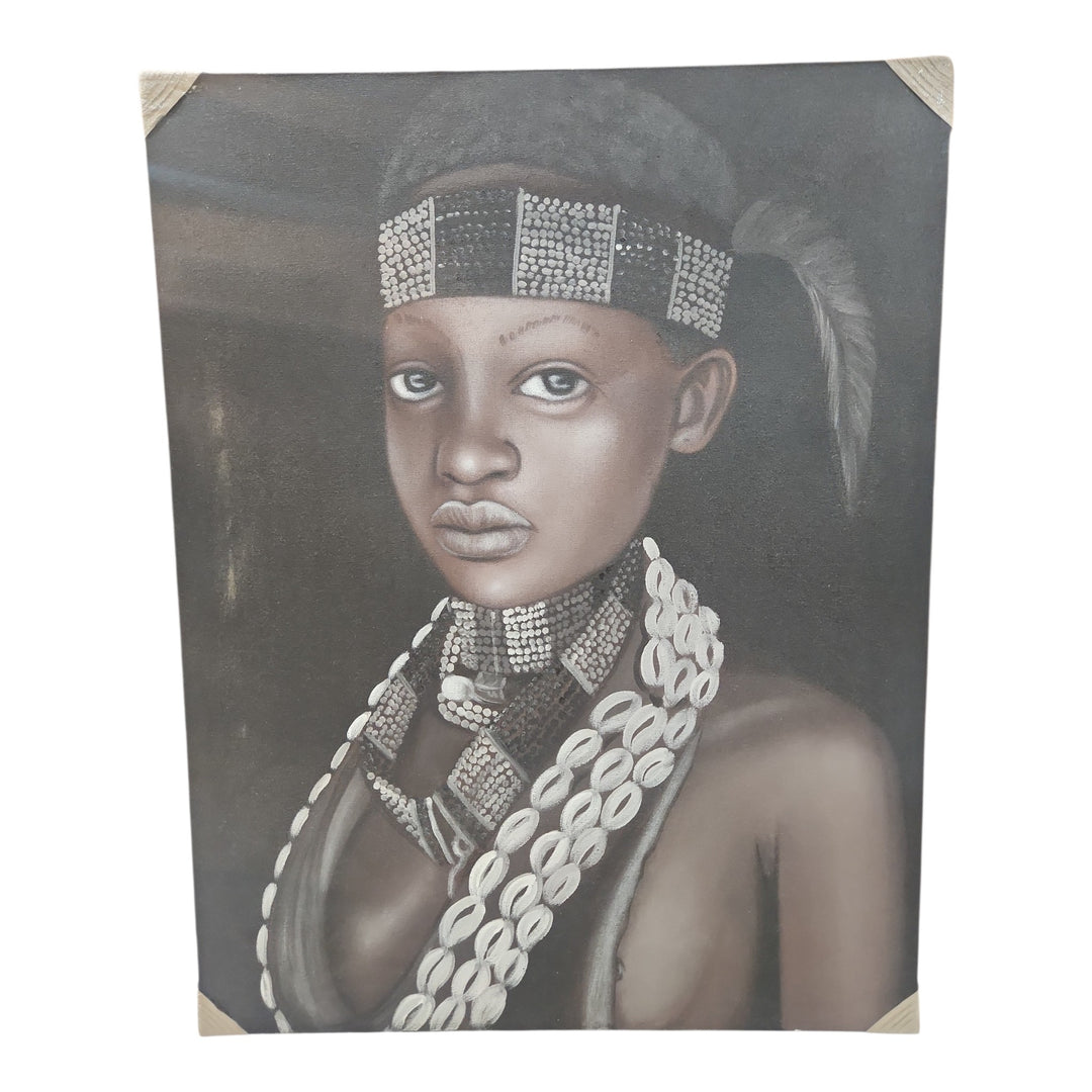 CUADRO AFRICANAS 90X70X4CM