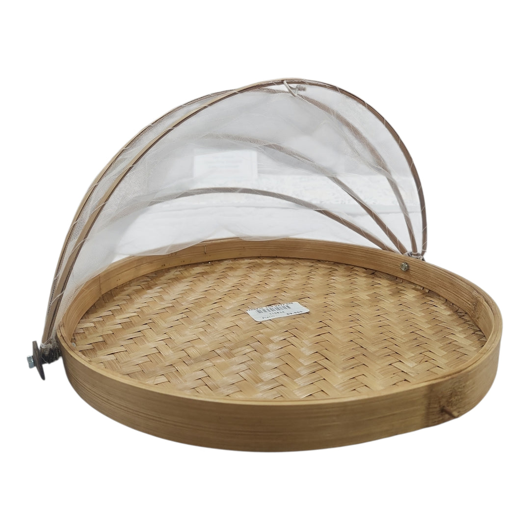 CESTA DE BAMBÚ CON TAPA 34X34X20CM