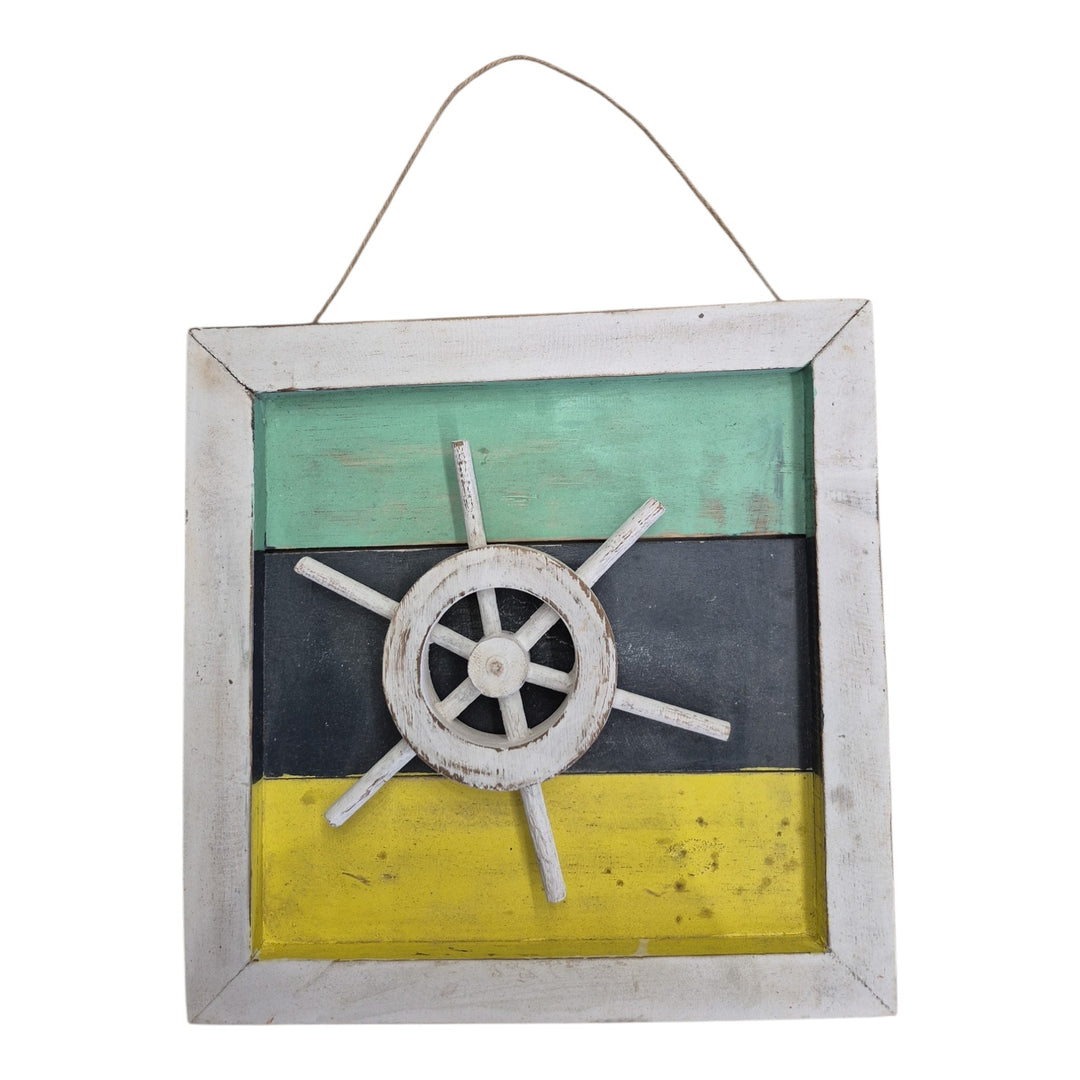 CUADRO NAUTICO MADERA 30x30x2.5CM COD:112482