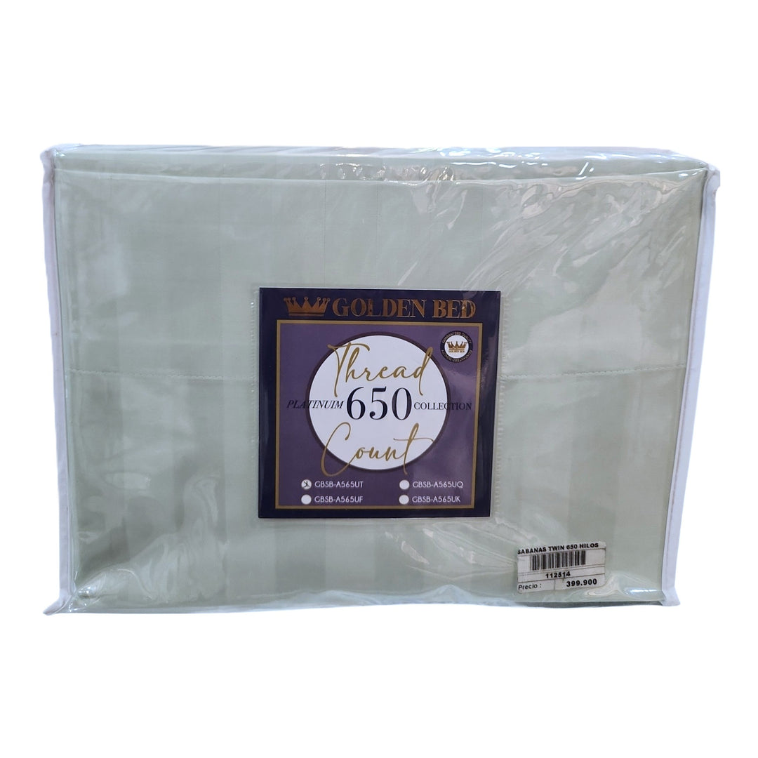 SÁBANAS TWIN/SENCILLA 650 HILOS SURTIDA COD:112514