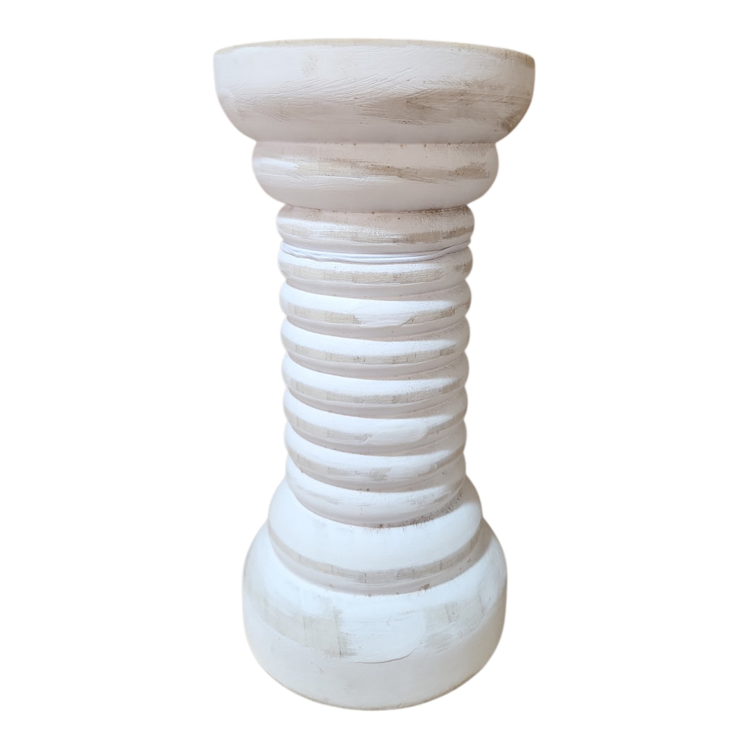 PORTAVELAS EN MADERA 10X10X20CM