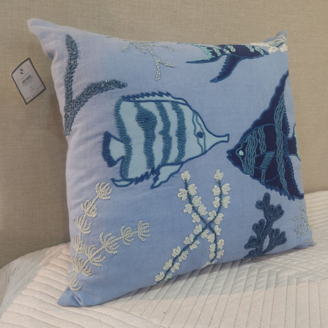 COJÍN  PECES DIBLUE 50X50CM