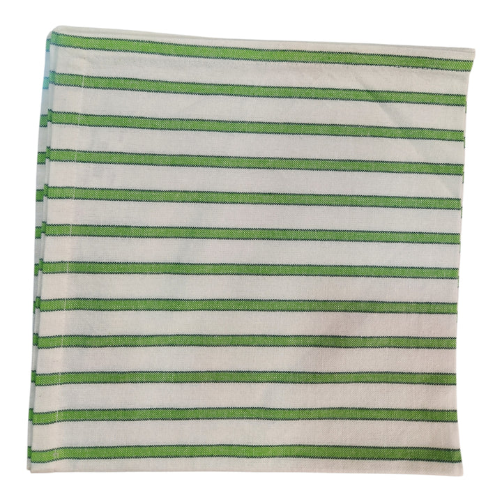 SERVILLETA RAYAS VERDE 52X52CM COD:113404