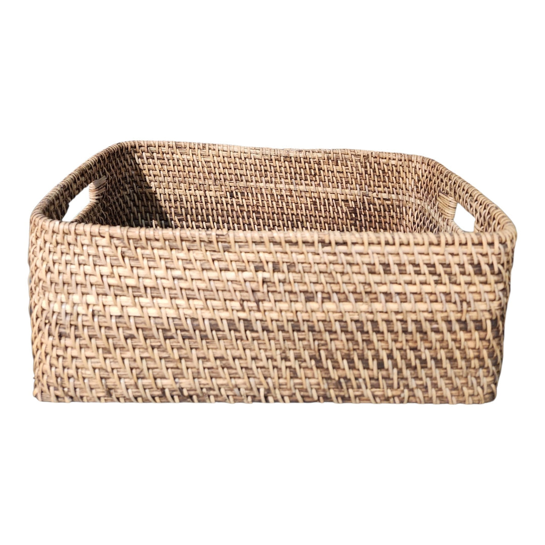 CANASTA TEJIDA PEQUEÑA 39.5x25.5x14.5CM COD:113520