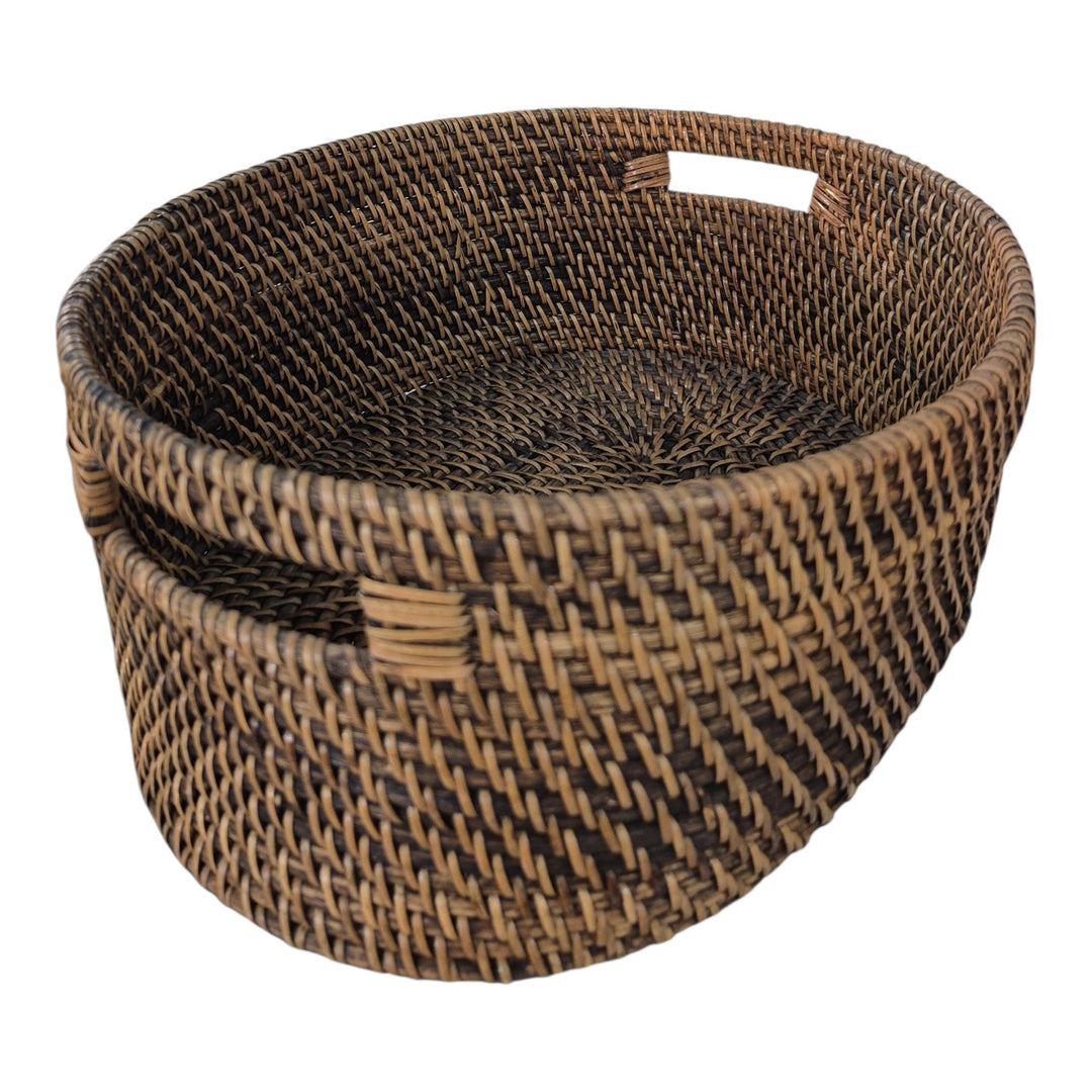 CANASTA RATTAN PEQUEÑA 36X30X14.5CM COD:113535
