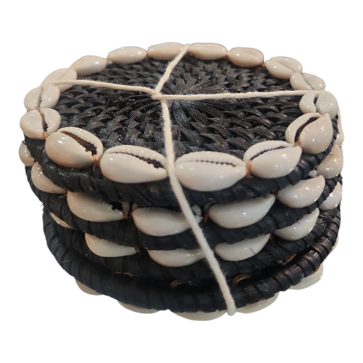 SET DE 4 PORTAVASOS RATTAN 10CM