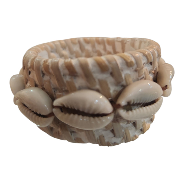 ARGOLLA PARA SERVILLETA EN RATTAN/CARACOL