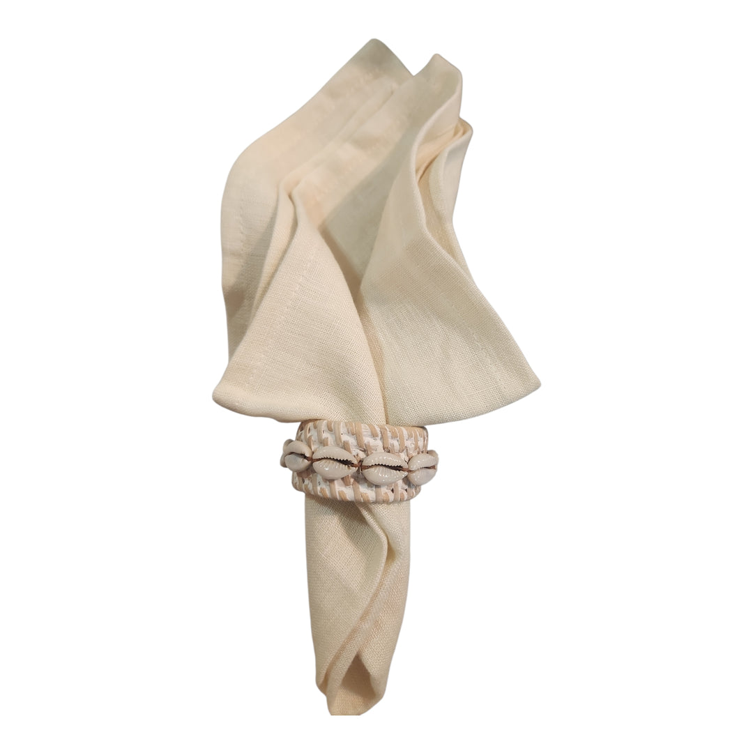 ARGOLLA PARA SERVILLETA EN RATTAN/CARACOL