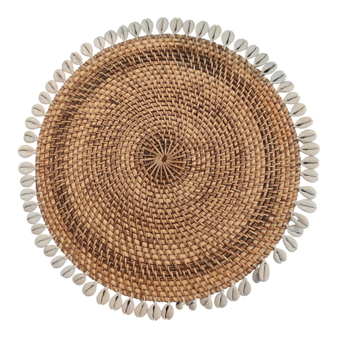 INDIVIDUAL RATTAN Y CONCHA 30CM