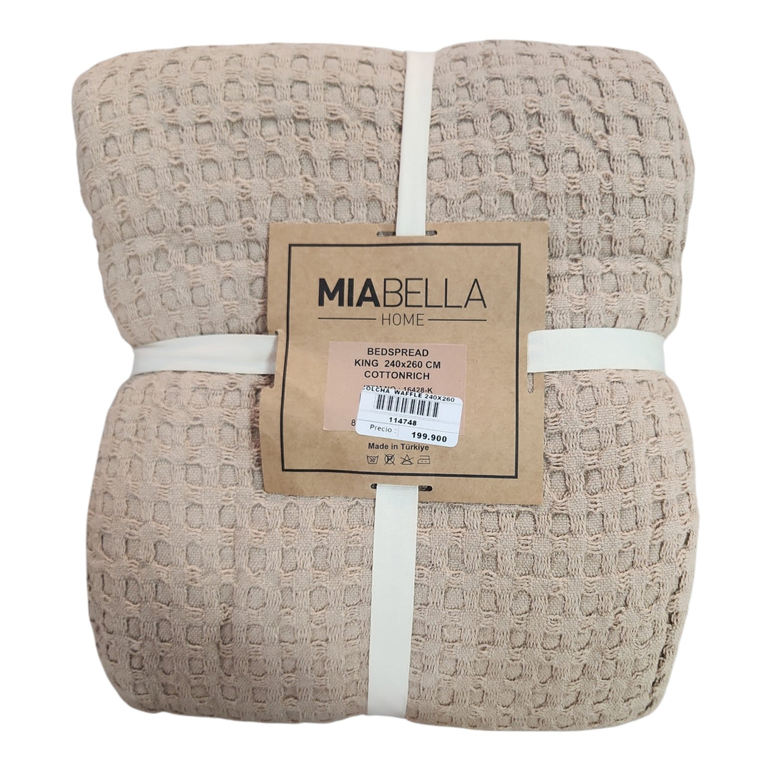 COLCHA  WAFFLE KING SURTIDA 240X260CM