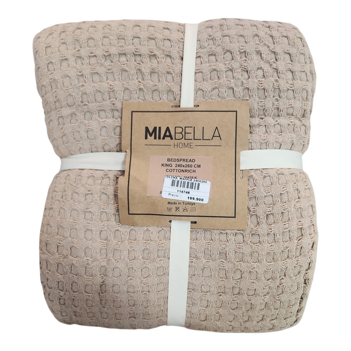 COLCHA  WAFFLE KING SURTIDA 240X260CM