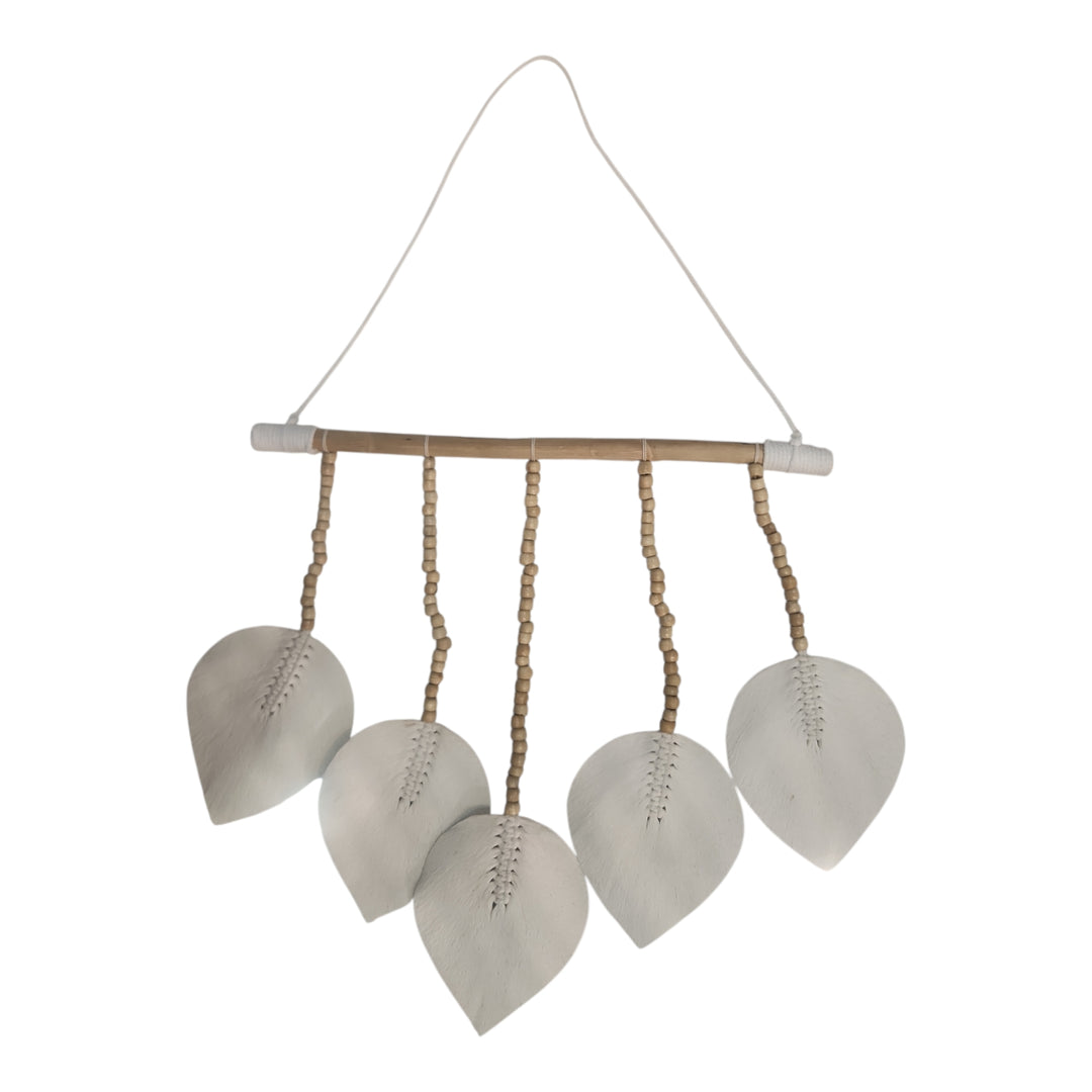 COLGANTE MOVIL HOJAS TEJIDAS 70X38CM