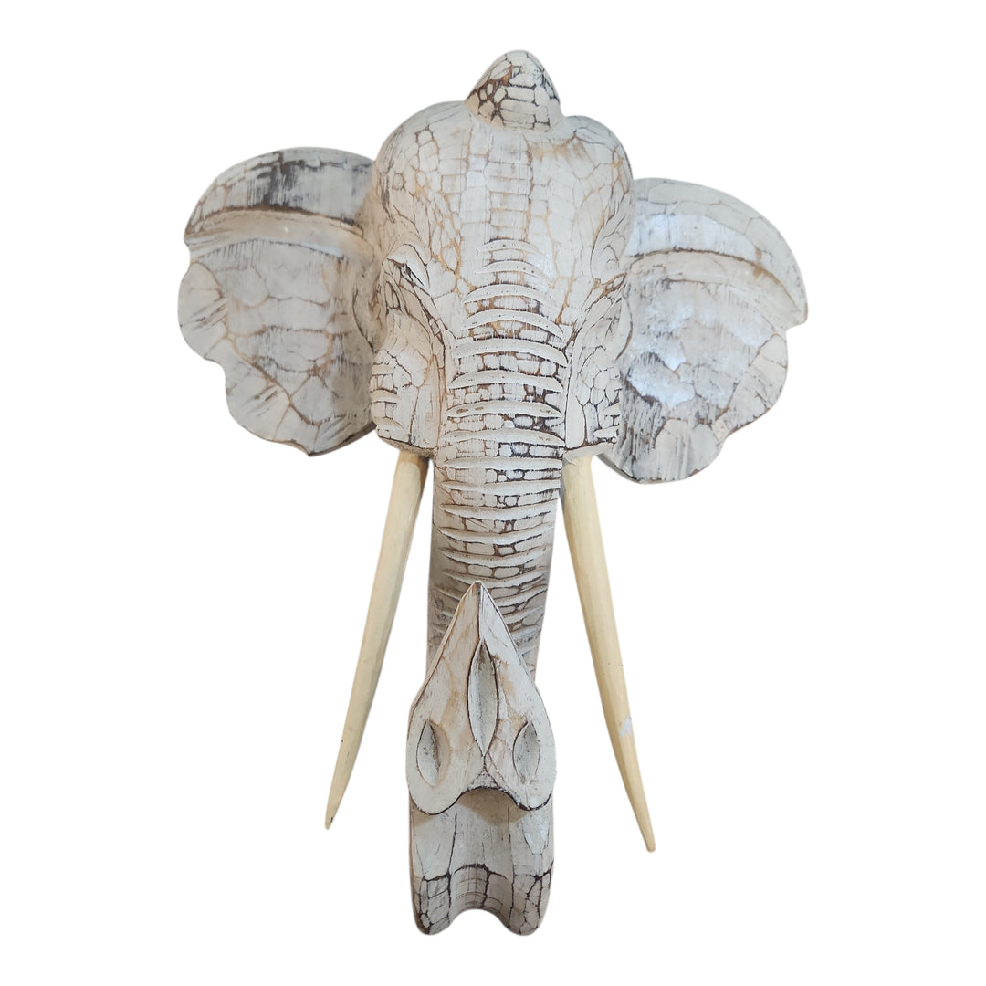 MÁSCARA DE PARED DE ELEFANTE GRANDE 50X44X17.5CM