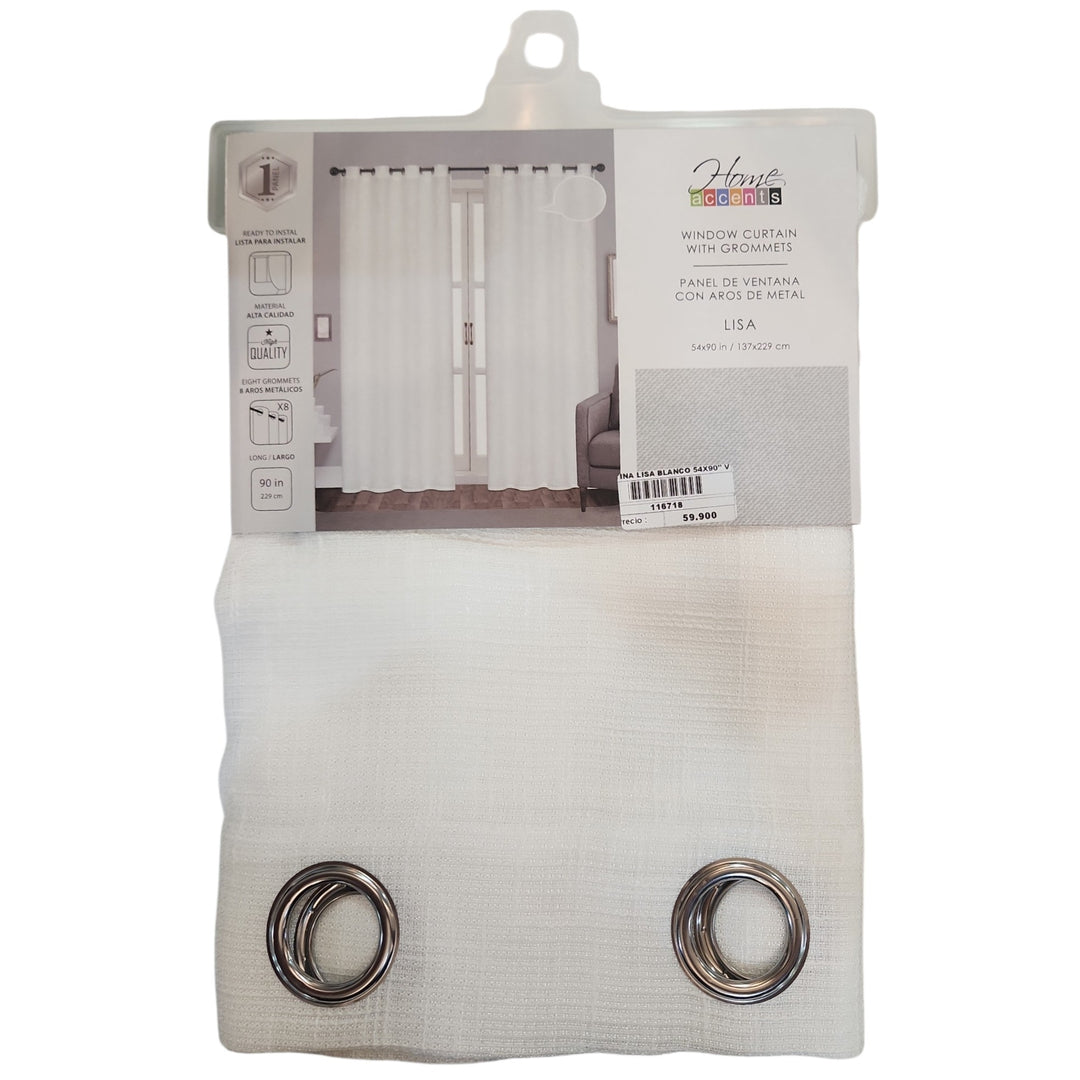 CORTINA LISA BLANCO 137X228CM COD:116718