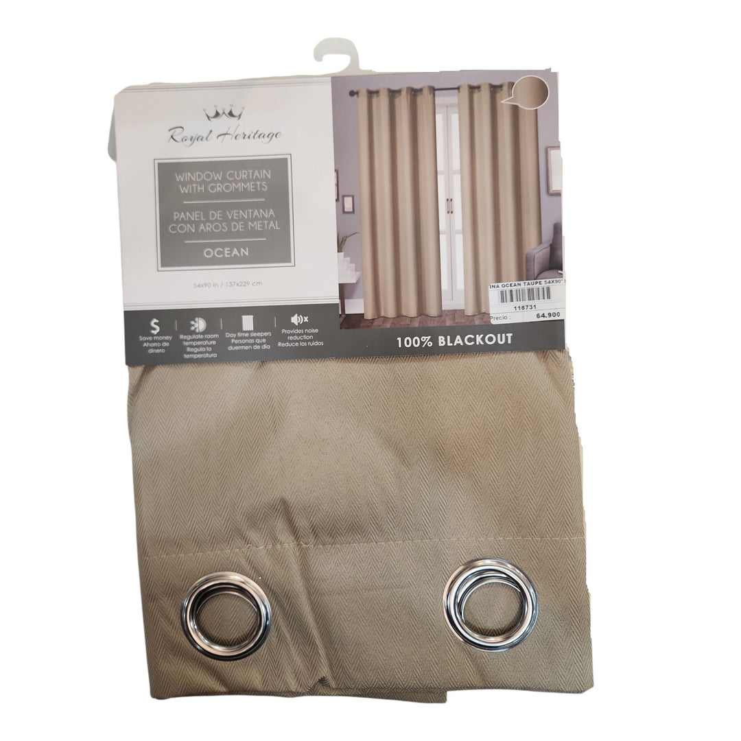 CORTINA OCEAN TAUPE BLACKOUT 137X228CM COD:116731