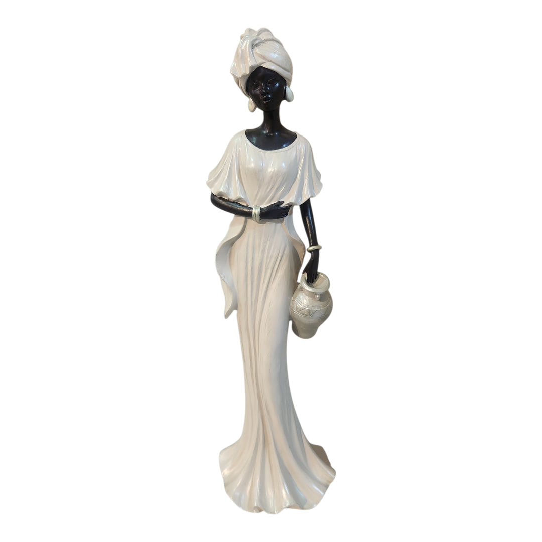 FIGURA DECORATIVA AFRICANA  12.5X11.5X41CM