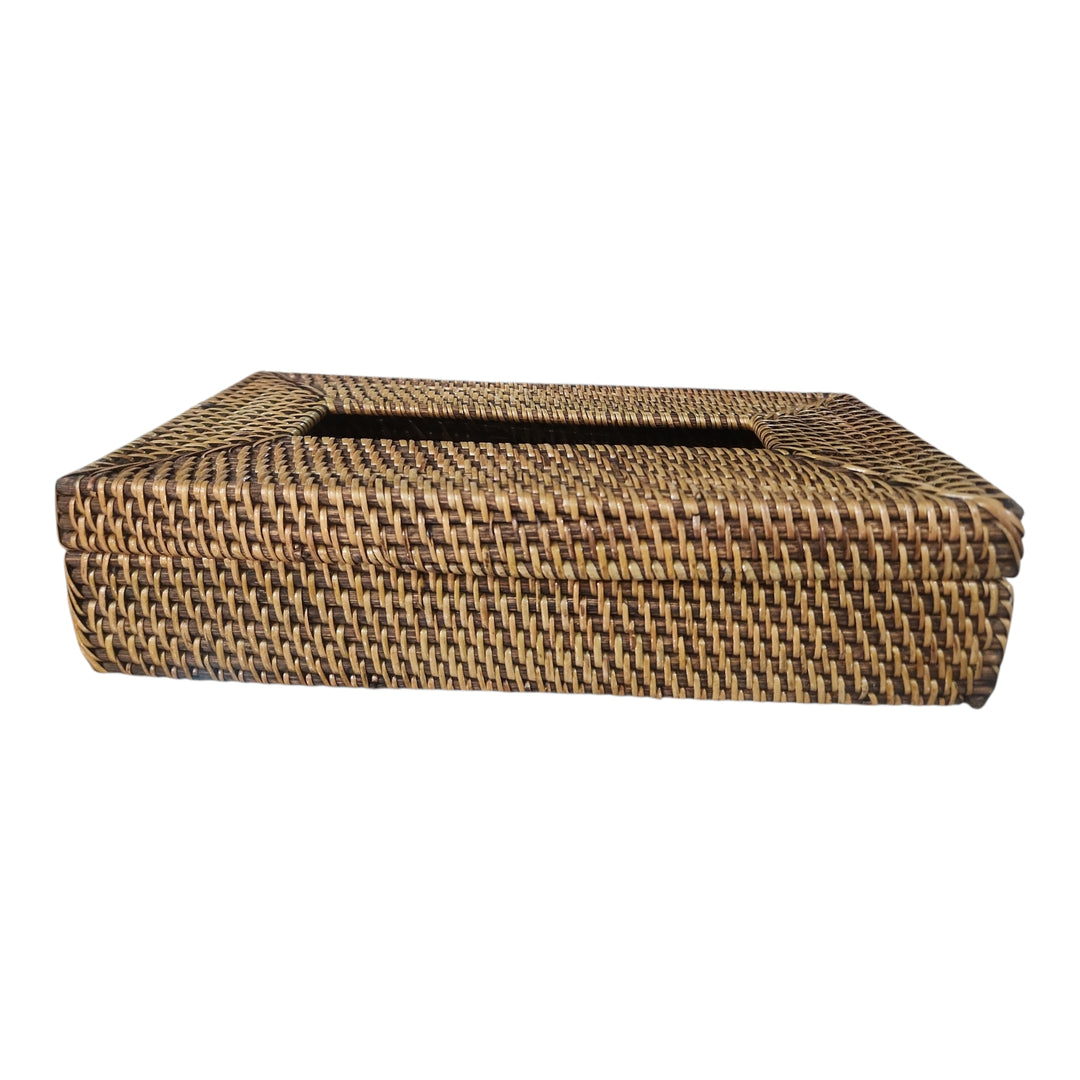 PORTA PAÑUELOS EN RATTAN 27X13X7CM