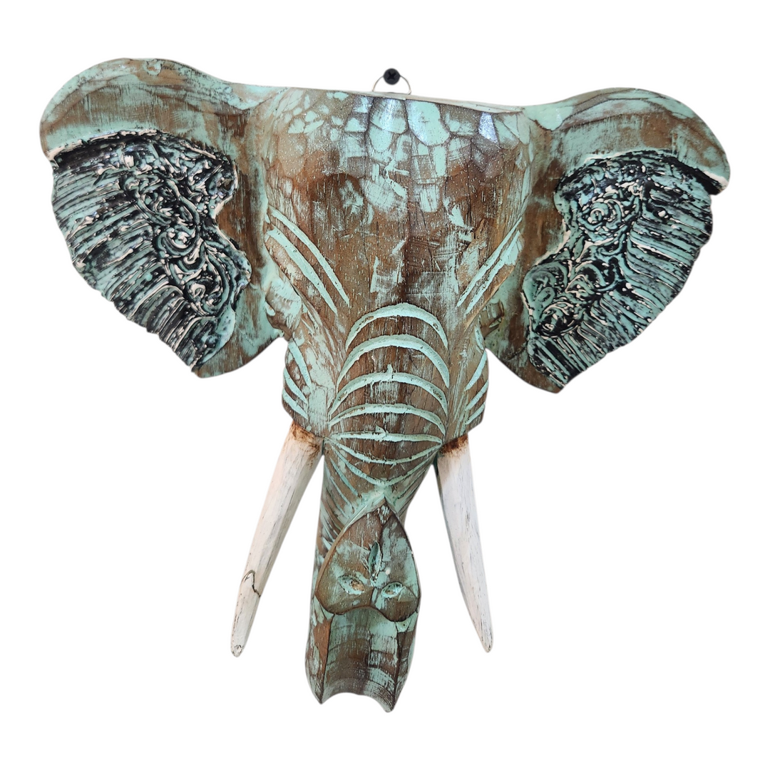 MÁSCARA DE PARED DE ELEFANTE MEDIANO 41X36X14CM