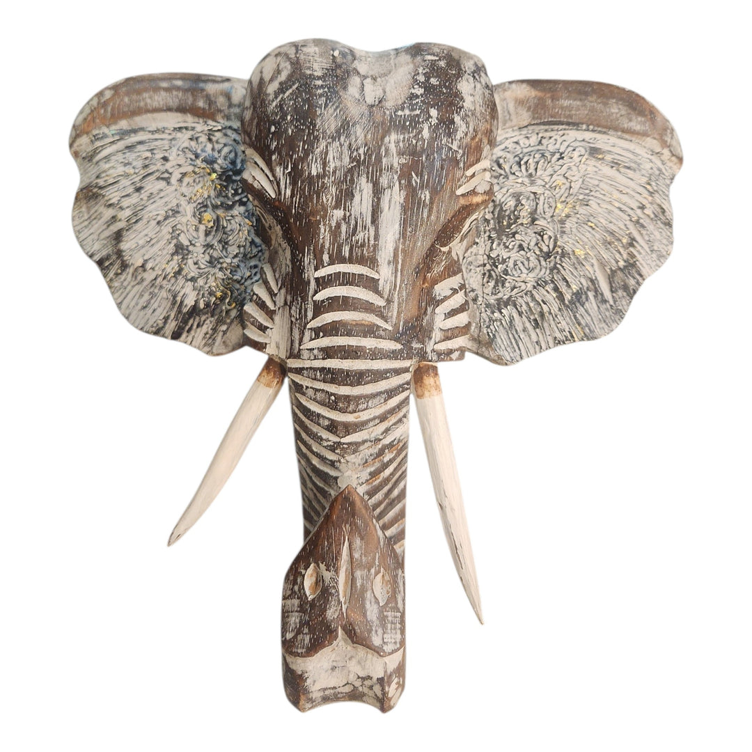 MÁSCARA DE PARED DE ELEFANTE GRANDE 30x29x10CM  COD:117975