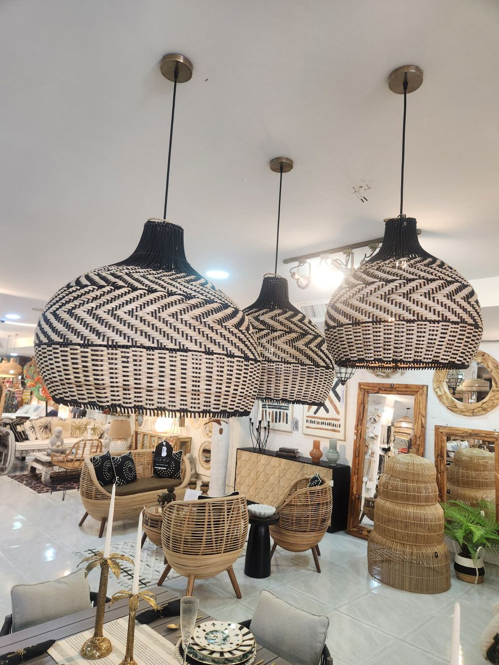 LÁMPARA DE RATTAN 50CM