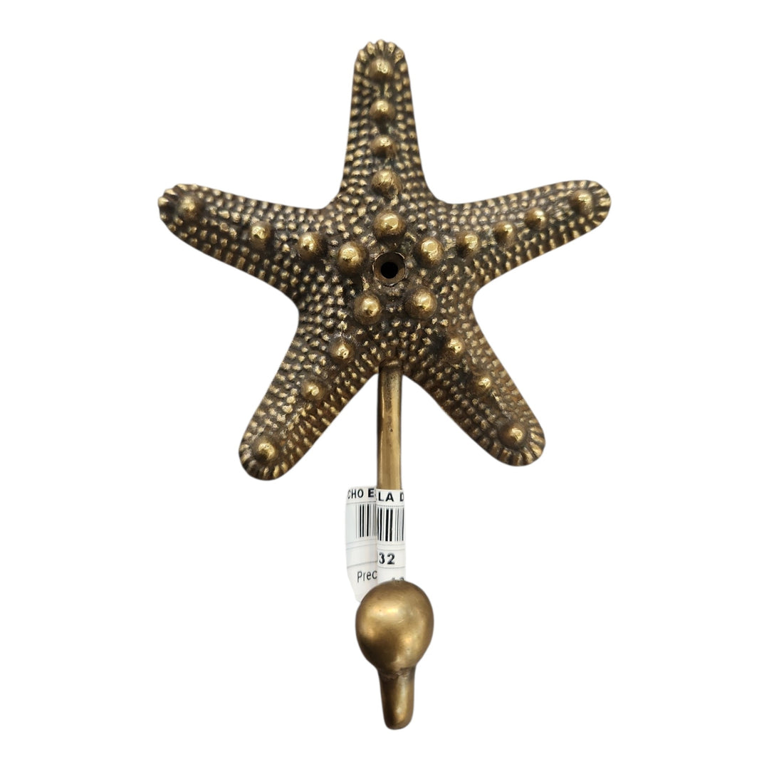 PERCHERO BRONCE ESTRELLA DE MAR 15X10.05X3CM COD:118032