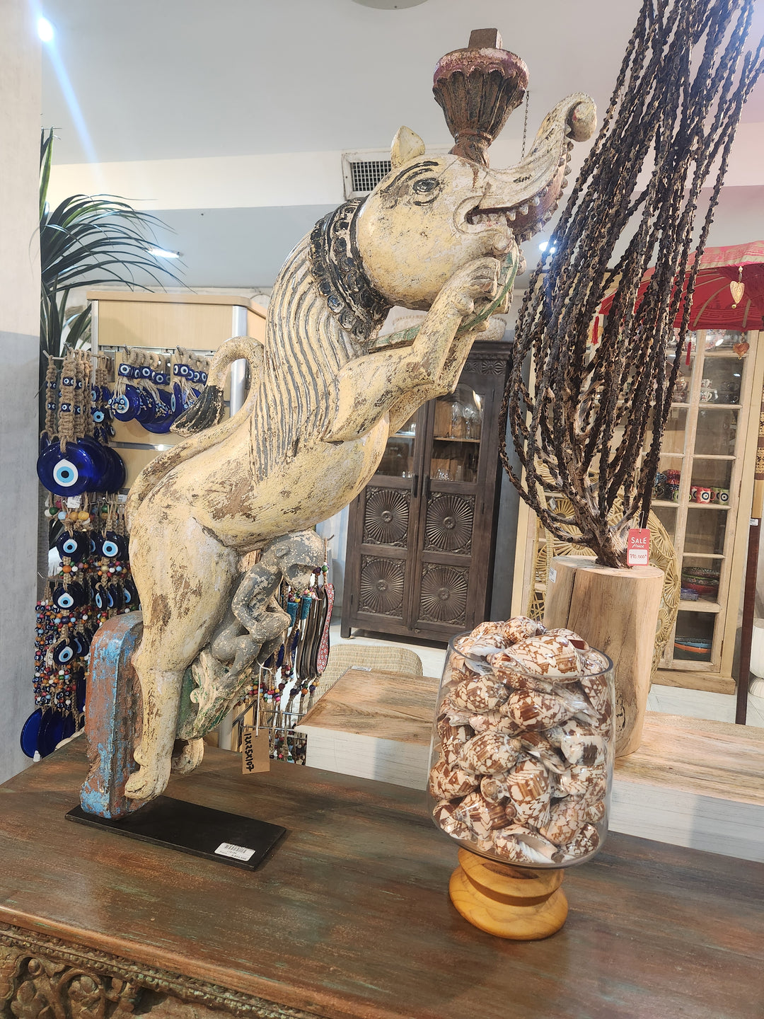 ESTATUA MADERA ANTIQUE 106X60X15CM COD:118156