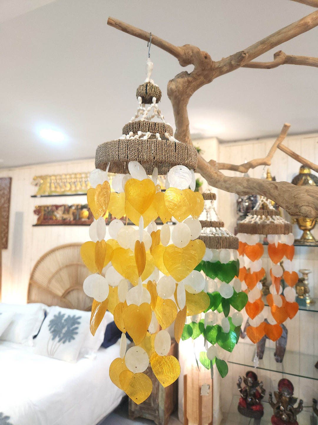 MOVIL CAPIZ Y CONCHAS SURTIDO 55X14X14CM