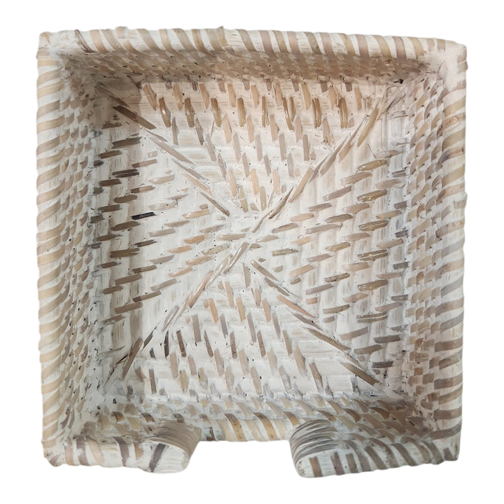 SERVILLETERO TEJIDO RATTAN 14X14X5.5CM