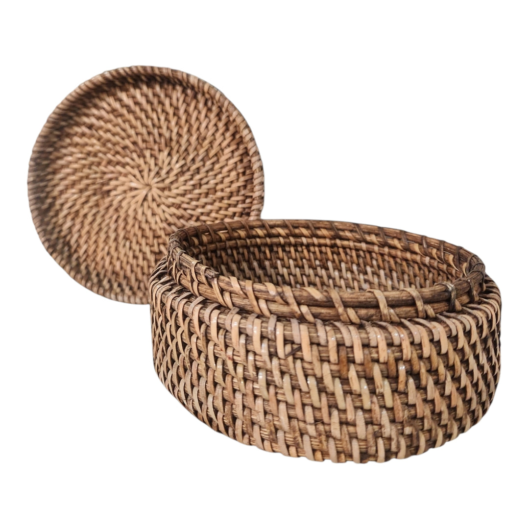 CAJA TEJIDA CON TAPA 14.5X14.5X6.5CM