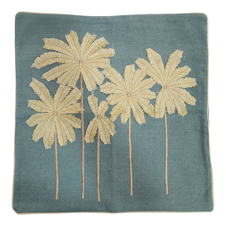 FUNDA COJÍN 5 PALMAS CREMA 50x50