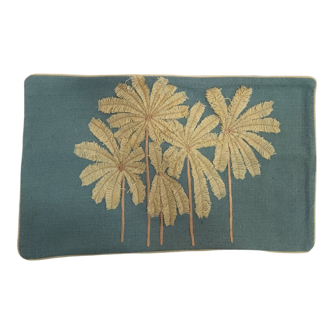 FUNDA COJÍN 5 PALMAS CREMA 51X30CM