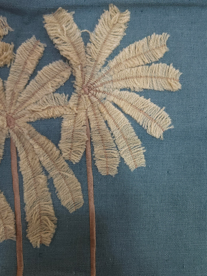 FUNDA COJÍN 5 PALMAS CREMA 51X30CM