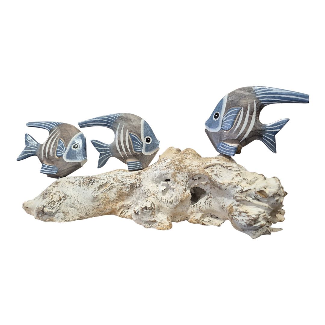 SET DE PECES EN TRONCO 36x15x15CM COD:119165