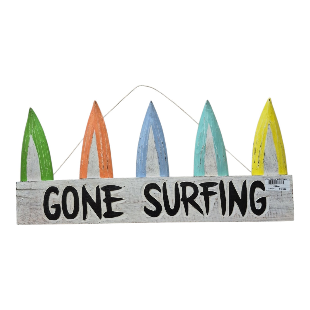 PLACA PARED/"SURFEANDO" 58.5x28.5x3cm COD:119244