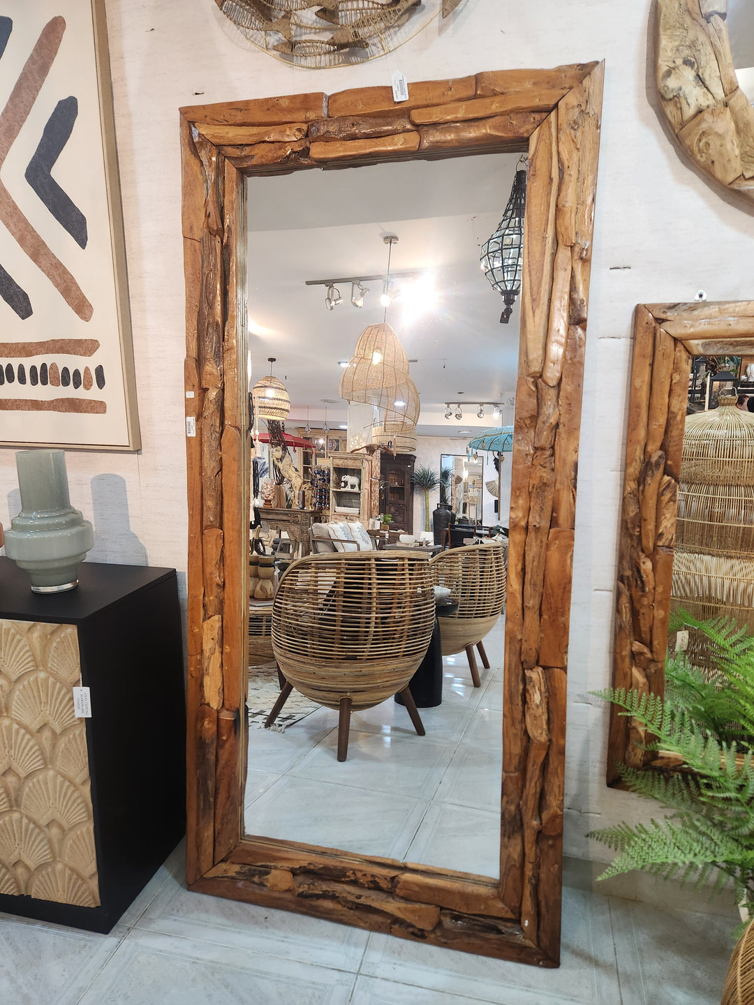 ESPEJO DE MADERA 200X100