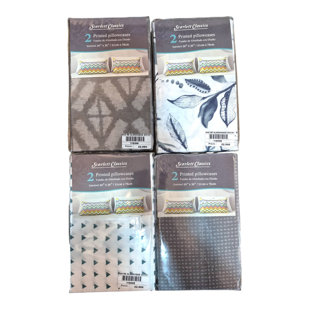 SET 2 FUNDAS DE ALMOHADAS 50x76cm SURTIDA COD:119308