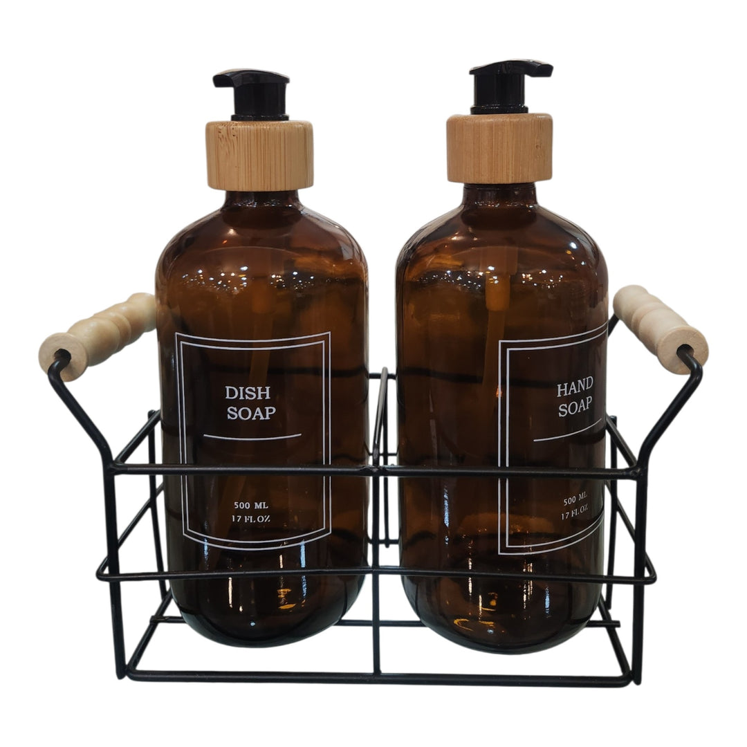 DISPENSADORES CON ESTANTE 3PZ 21X21X9CM