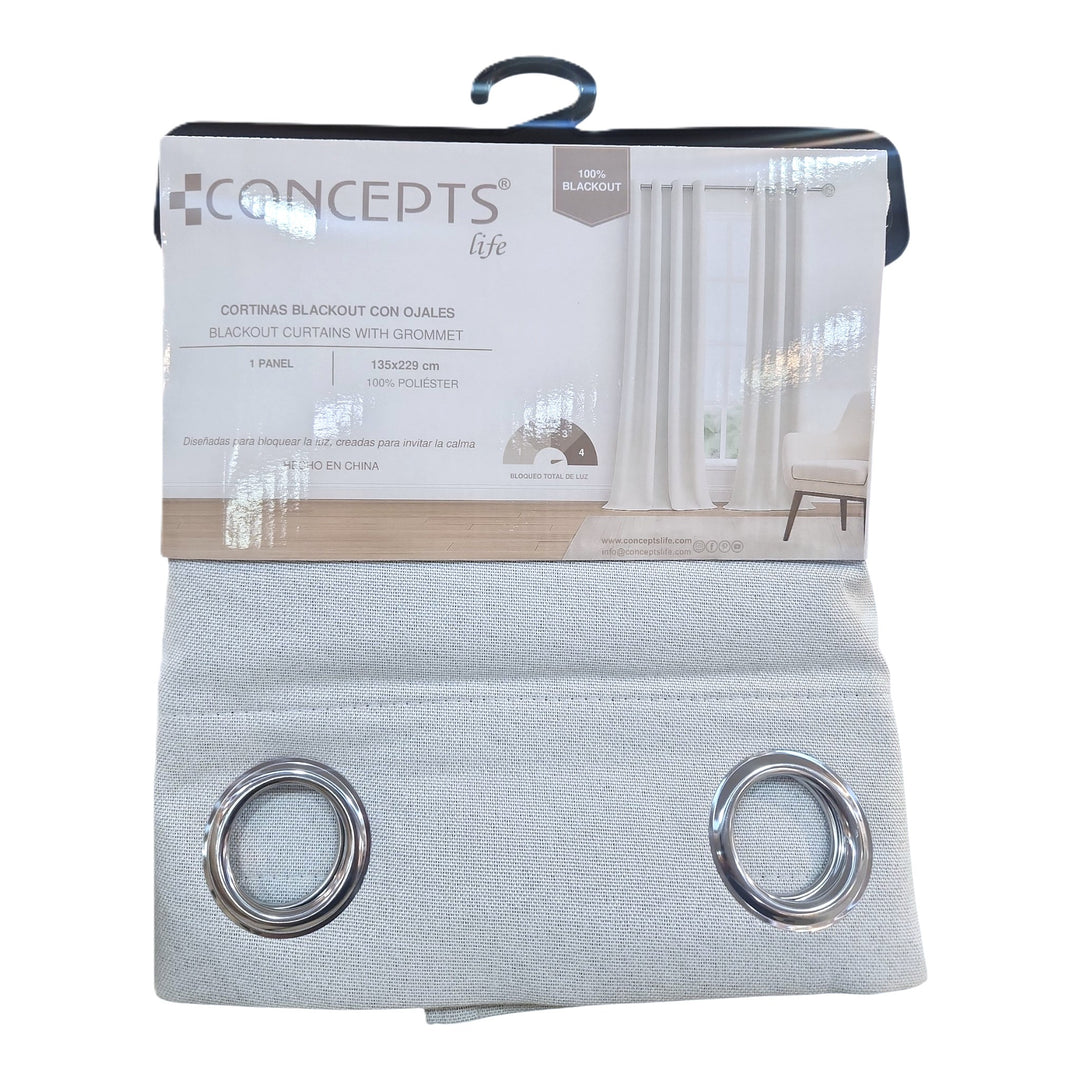 CORTINA GROMMET BLACK OUT 135X229CM