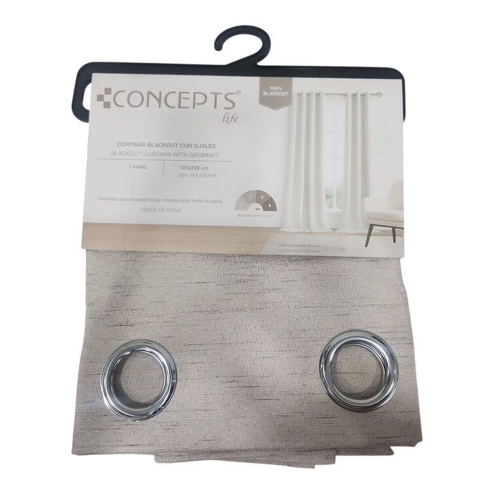 CORTINA GROMMET BLACK OUT 135X229CM COD:119859