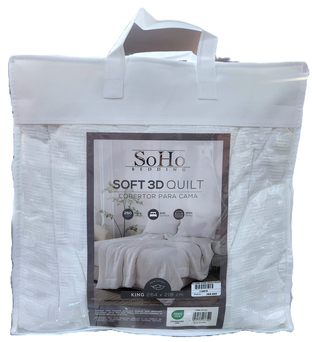 EDREDON CAMA KING 264X218CM 250Gr