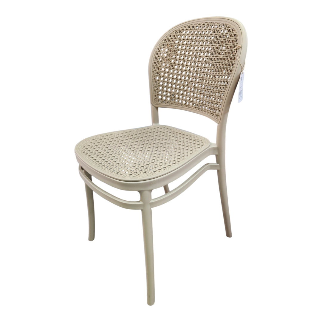 SILLA PLÁSTICA BEIGE 56X46X86.5CM