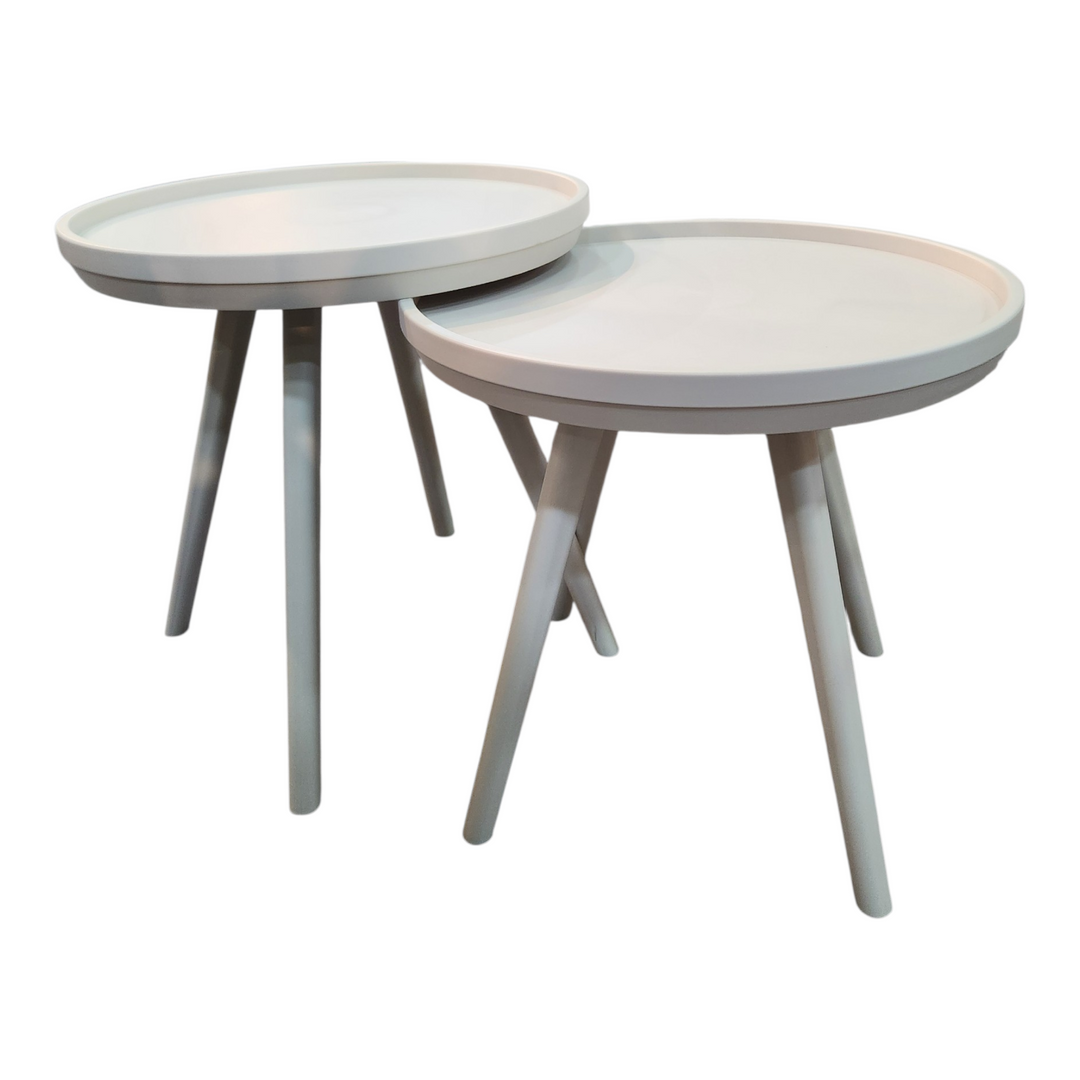 SET DE 2 MESITAS PARA EXTERIOR BEIGE