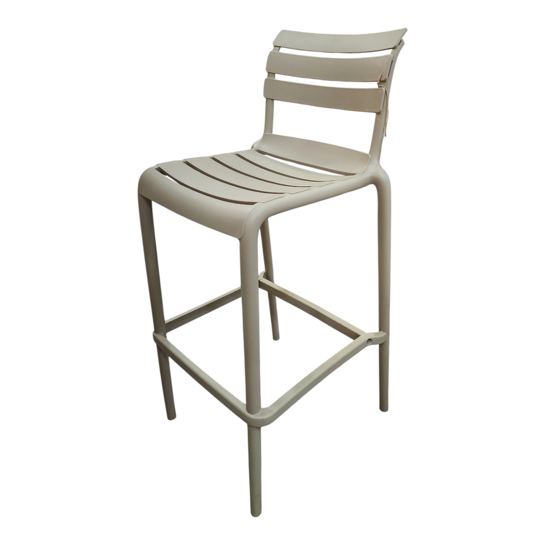 SILLA DE BAR ALTA BEIGE 51.5X37X105