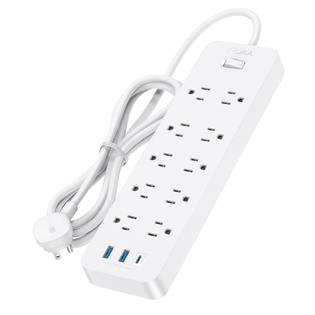 REGLETA DE 10 ENCHUFES- BLANCO COD:120157