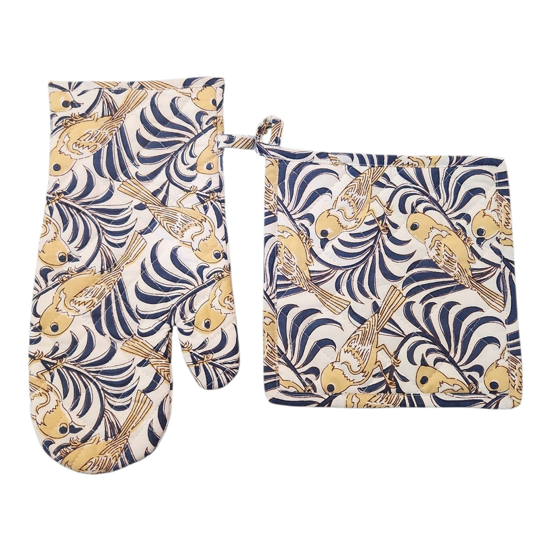 SET DELANTAL, GUANTE Y PORTACALIENTE COD:120194